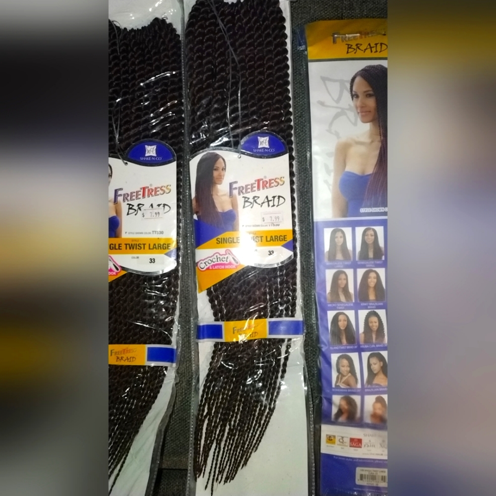 FreeTress Braid single twist large. Color #33